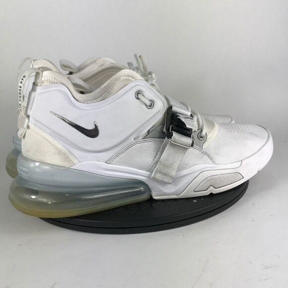 Nike Air Force 270 White/Silver Athletic Running Shoes AH6772-100 Men’s Size 13 - Picture 4 of 12